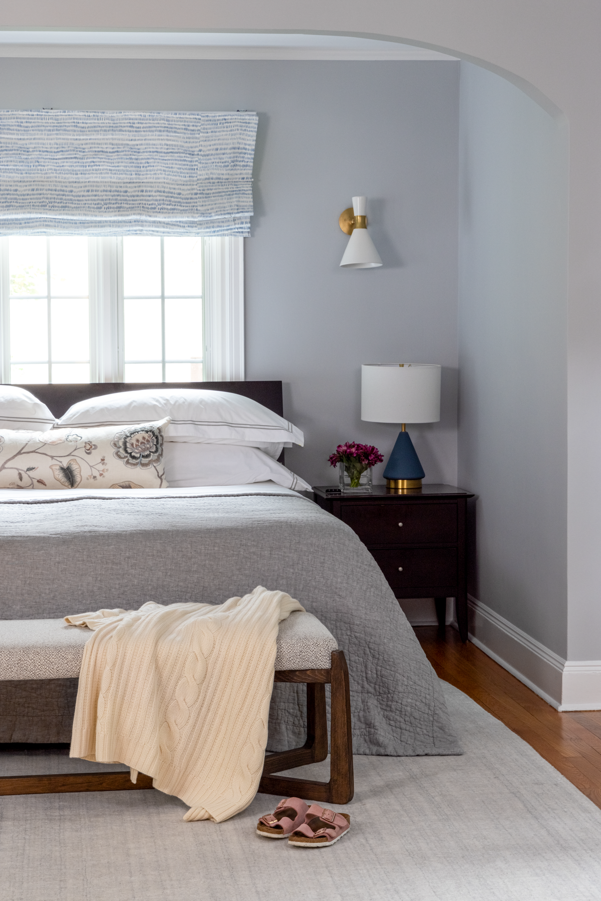 Dashes Fabric in Ocean Blue