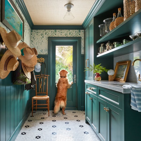 Blooms Wallpaper in Soft Green