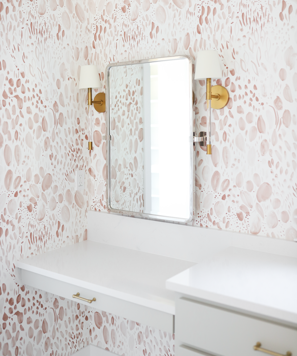Blooms Wallpaper in Blushing Taupe