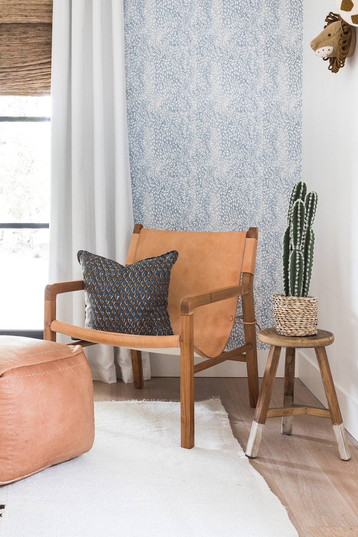 Speckled Wallpaper in Cloud Blue