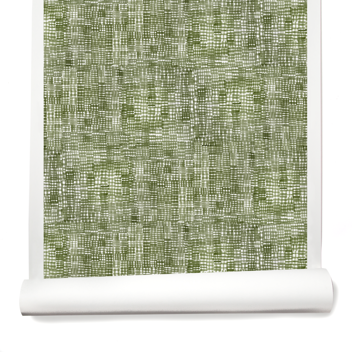 Hatchmarks Wallpaper in Olive