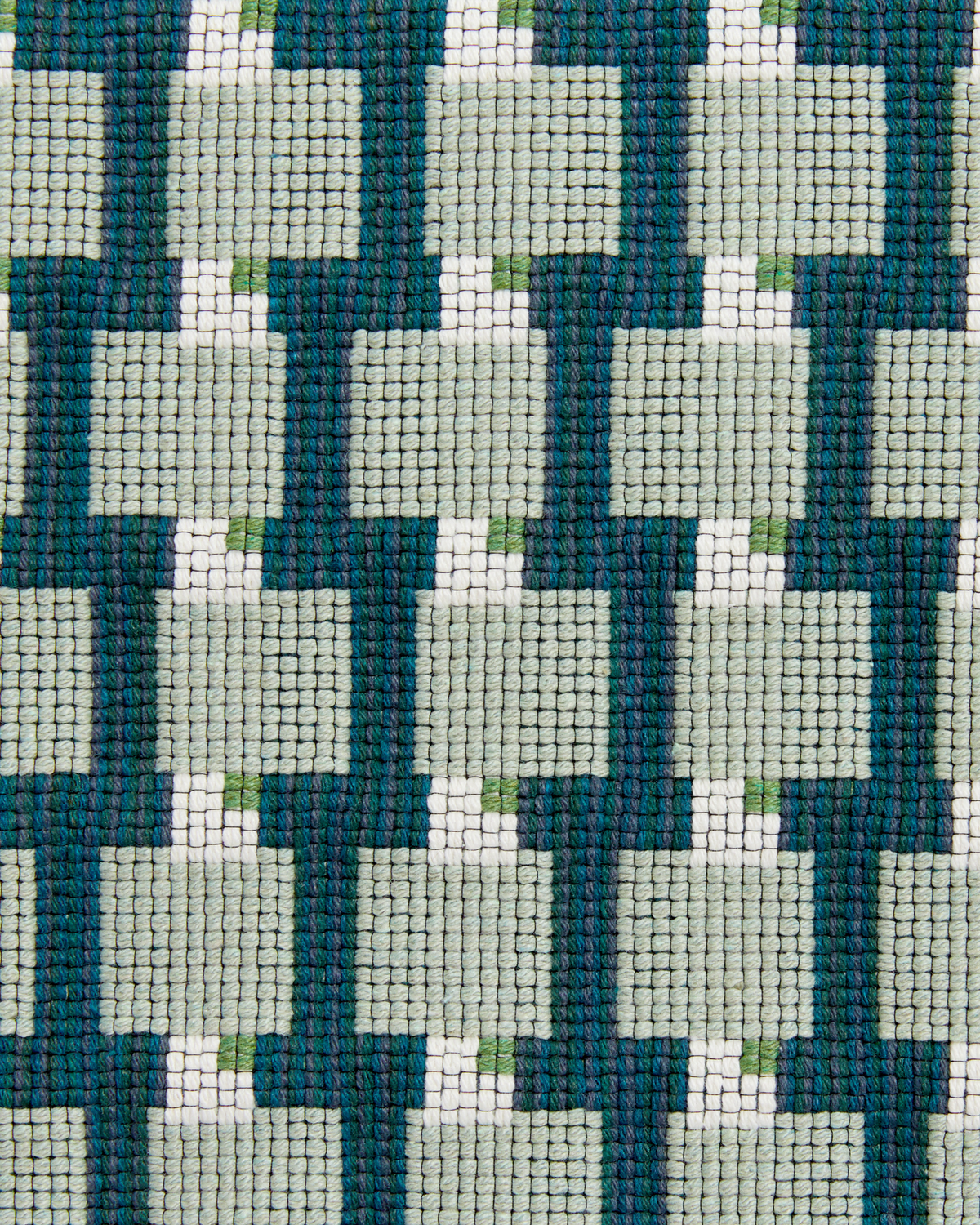 Blocks Fabric in Sage/Marine