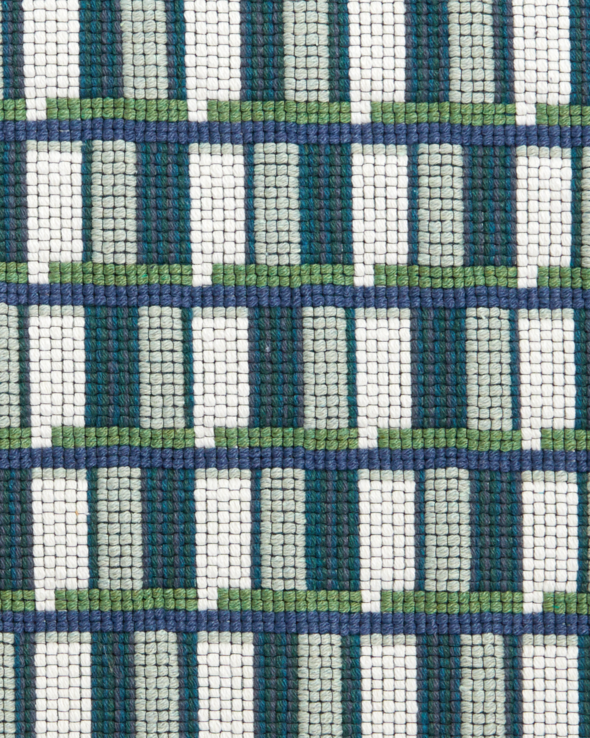 Blocks Fabric in Sage/Marine