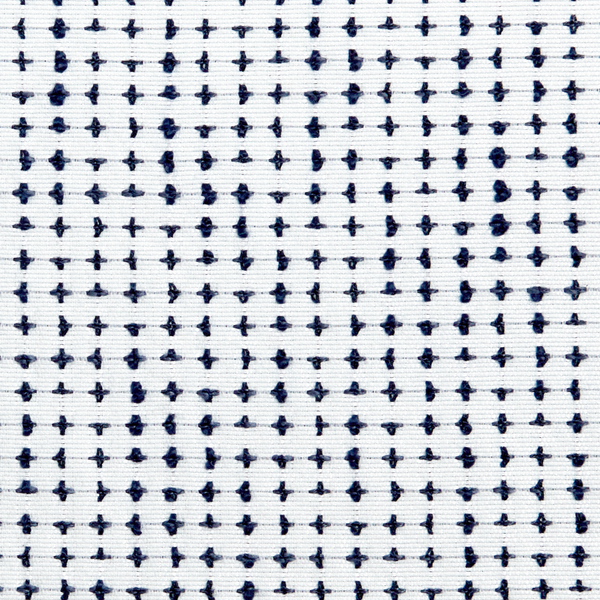 Briar Fabric in Snow/Navy