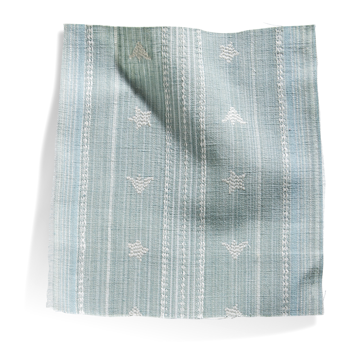 Budding Stripe Fabric in Light Blue