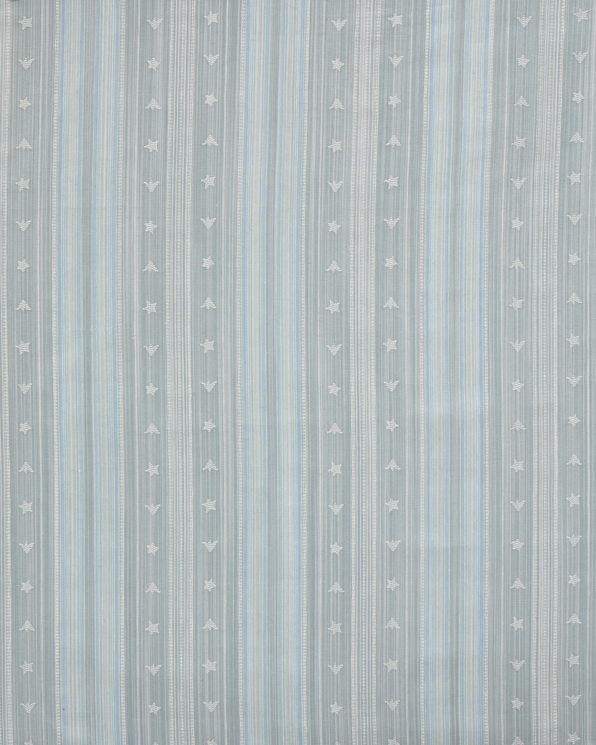 Budding Stripe Fabric in Light Blue