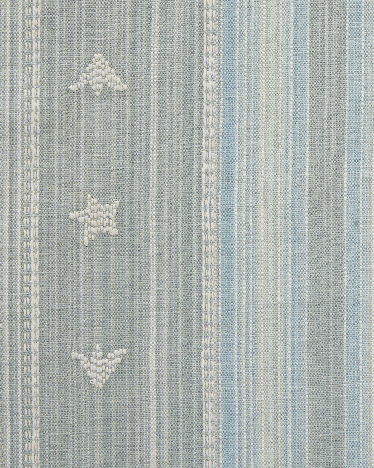Budding Stripe Fabric in Light Blue