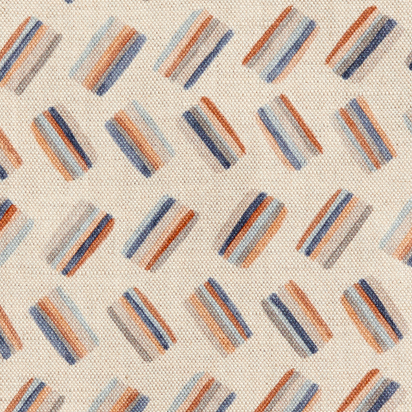 Candy Fabric in Peach/Blue