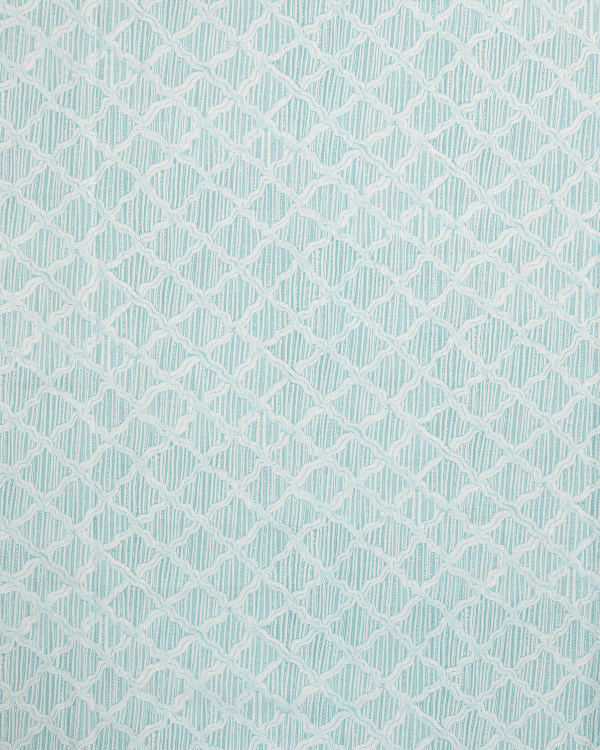 Carved Ogee Fabric in Lagoon Blue