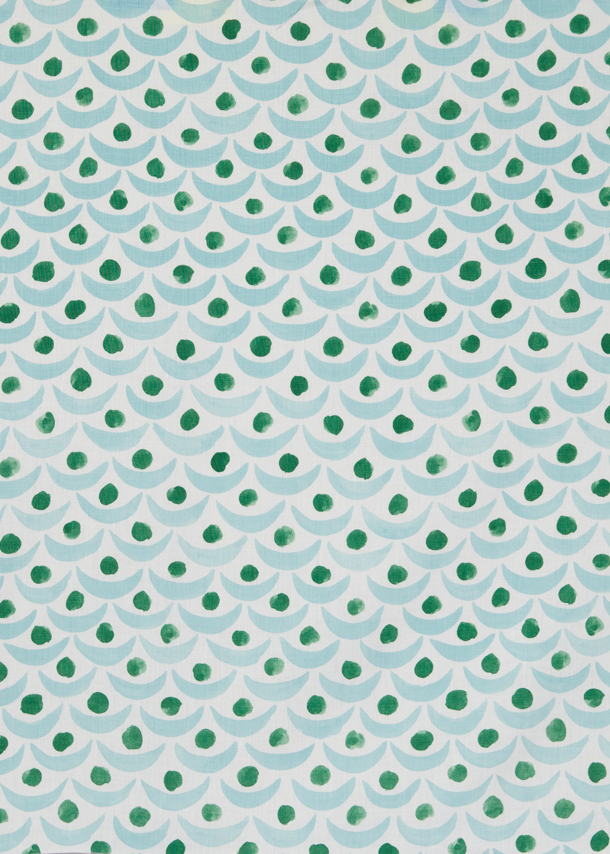 Crescent Dot Fabric in Multi Marine