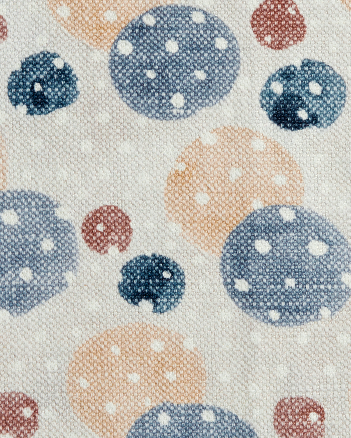 Dobler Dot Fabric in Peach/Blue