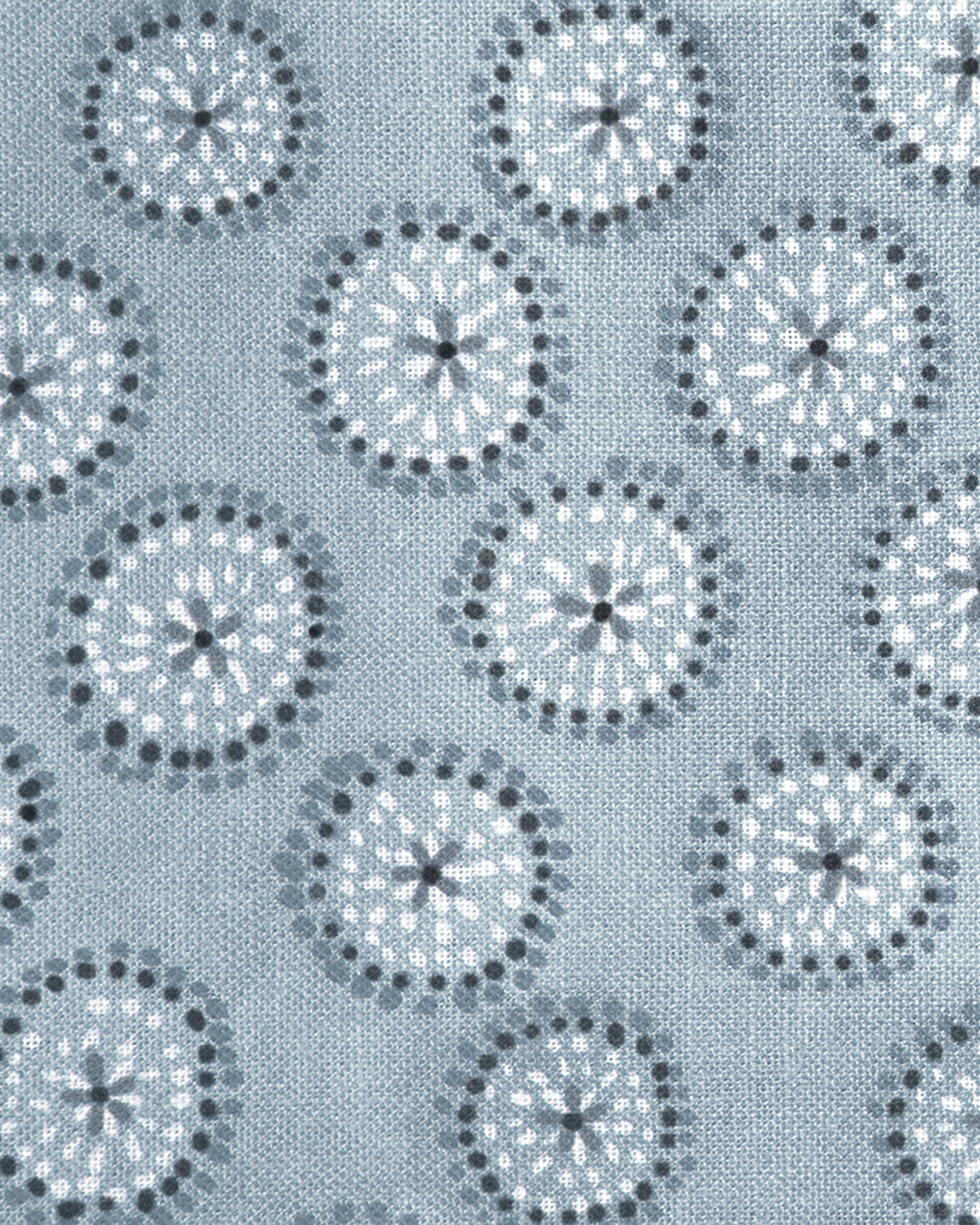 Dotted Floral Fabric in Blue-Gray