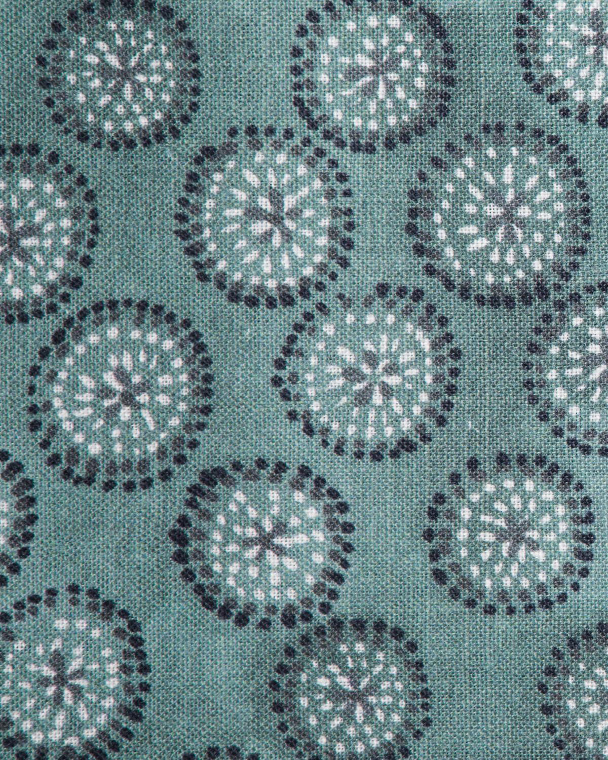 Dotted Floral Fabric in Storm Blue
