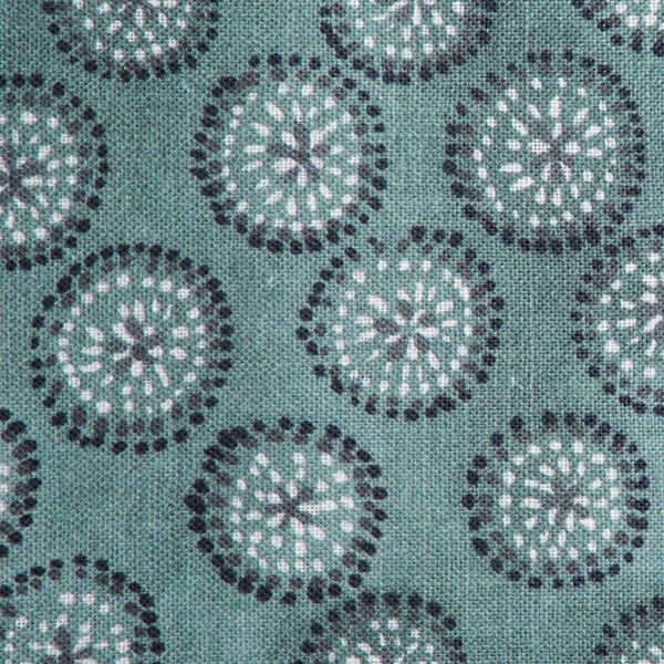 Dotted Floral Fabric in Storm Blue