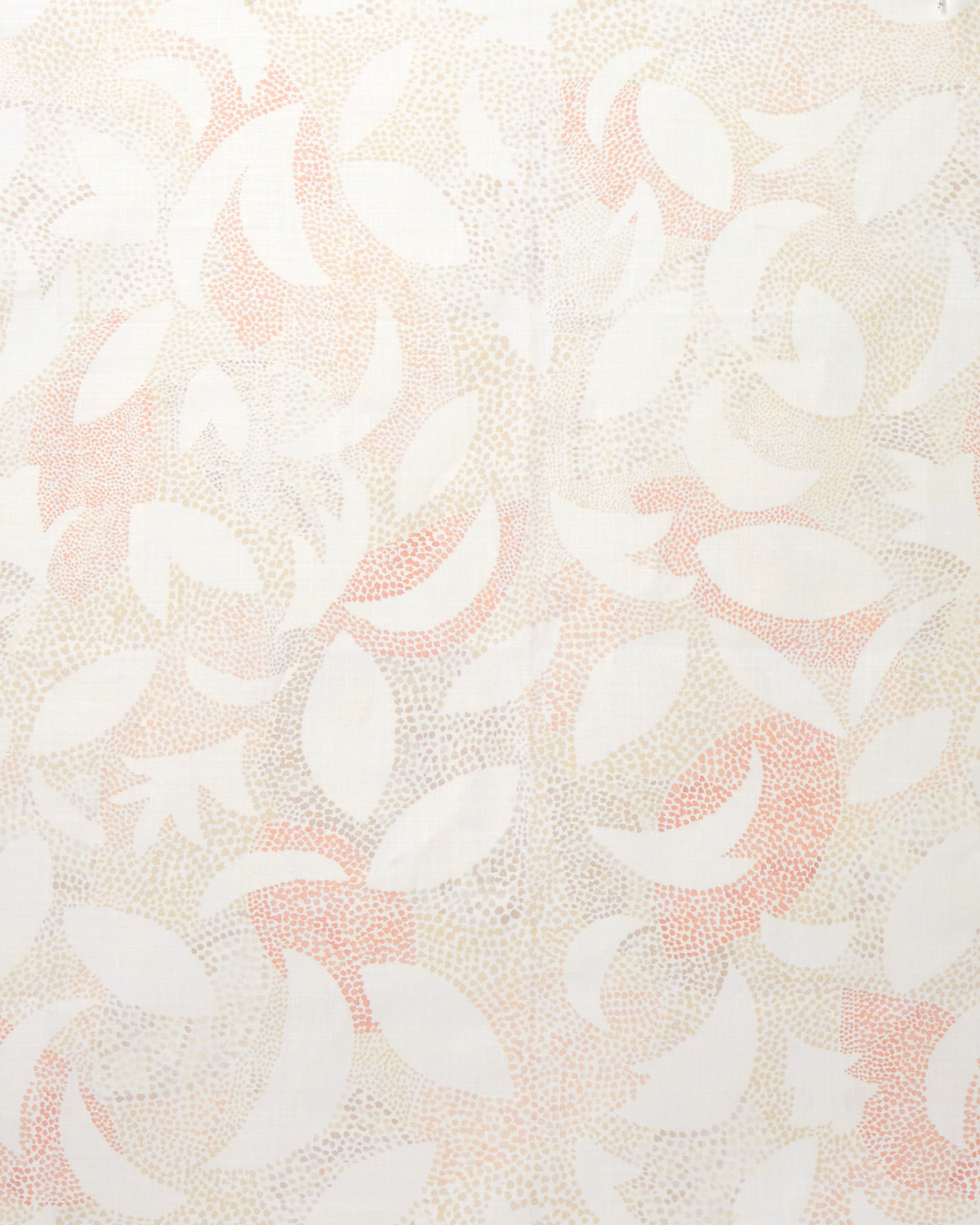 Dotted Leaves Fabric in Taupe