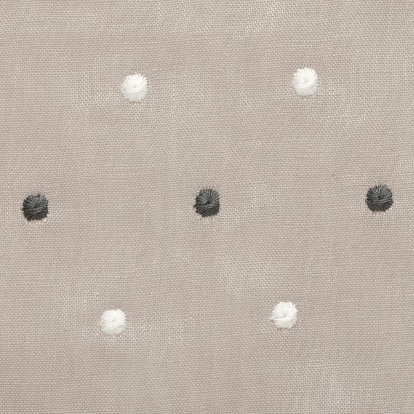 Embroidered Dots Sheer Fabric in Gray