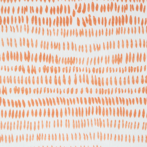 Dashes Fabric in Soft Tangerine