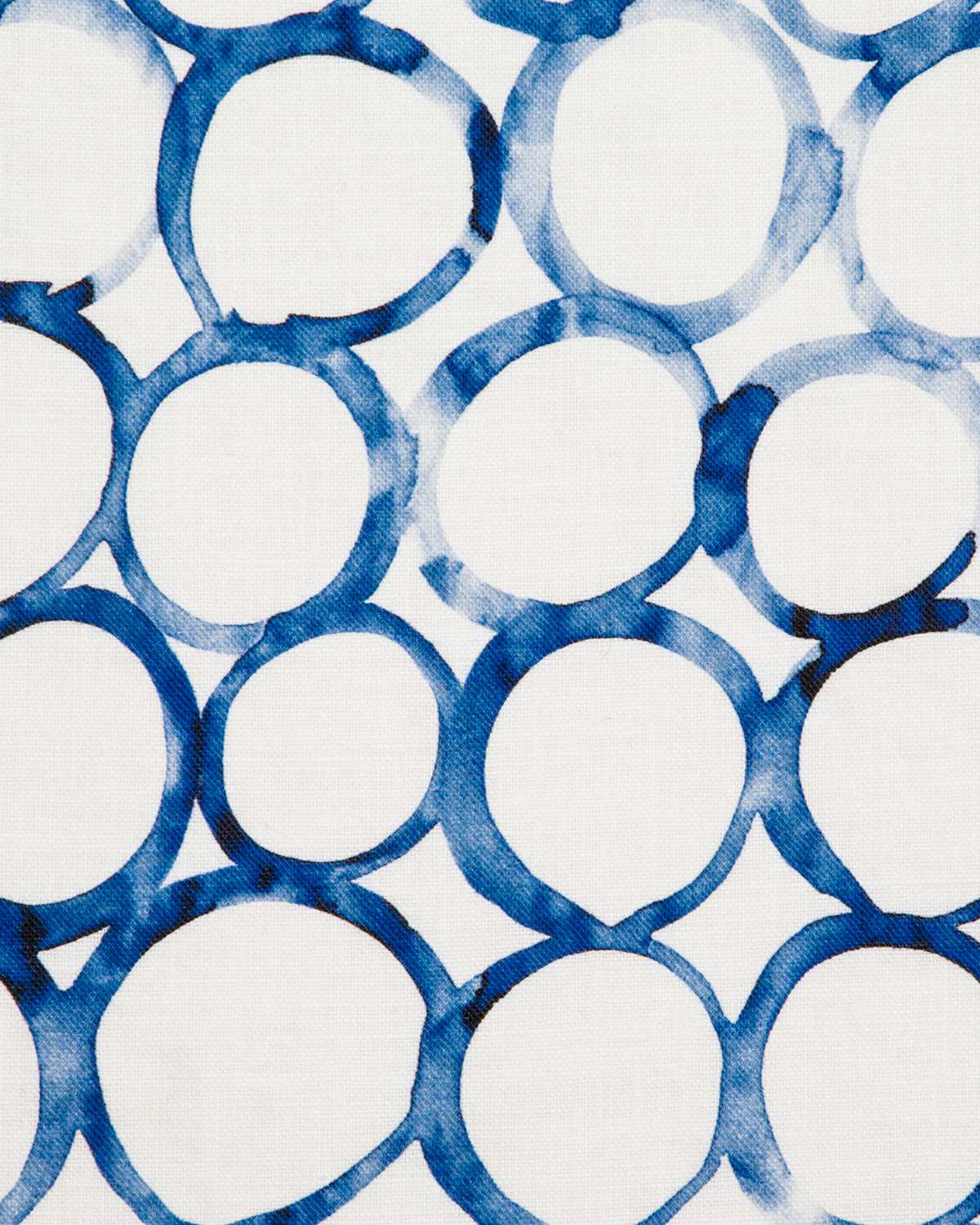 Interlocking Circles Fabric in Cobalt