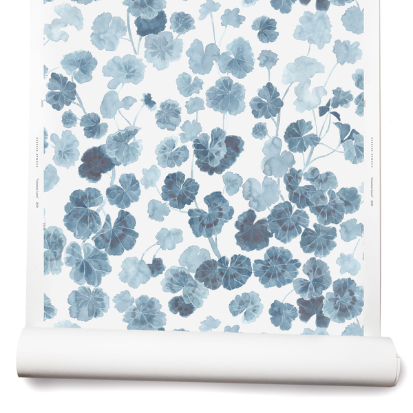Geraniums Wallpaper in Blue