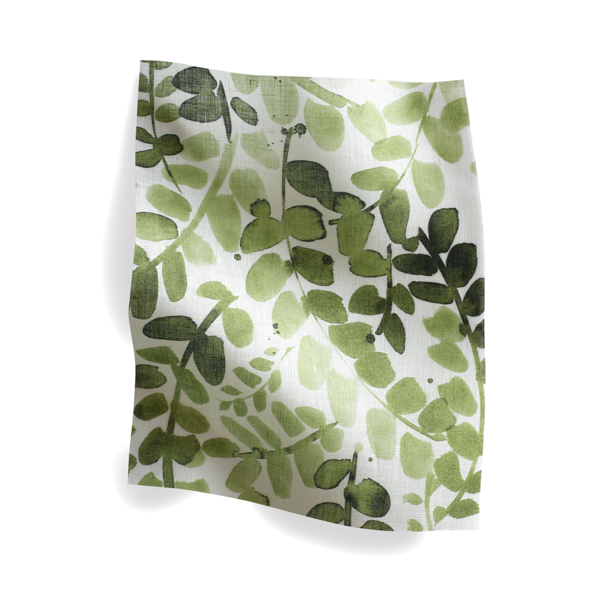 Leafy Vines Sheer Fabric in Green