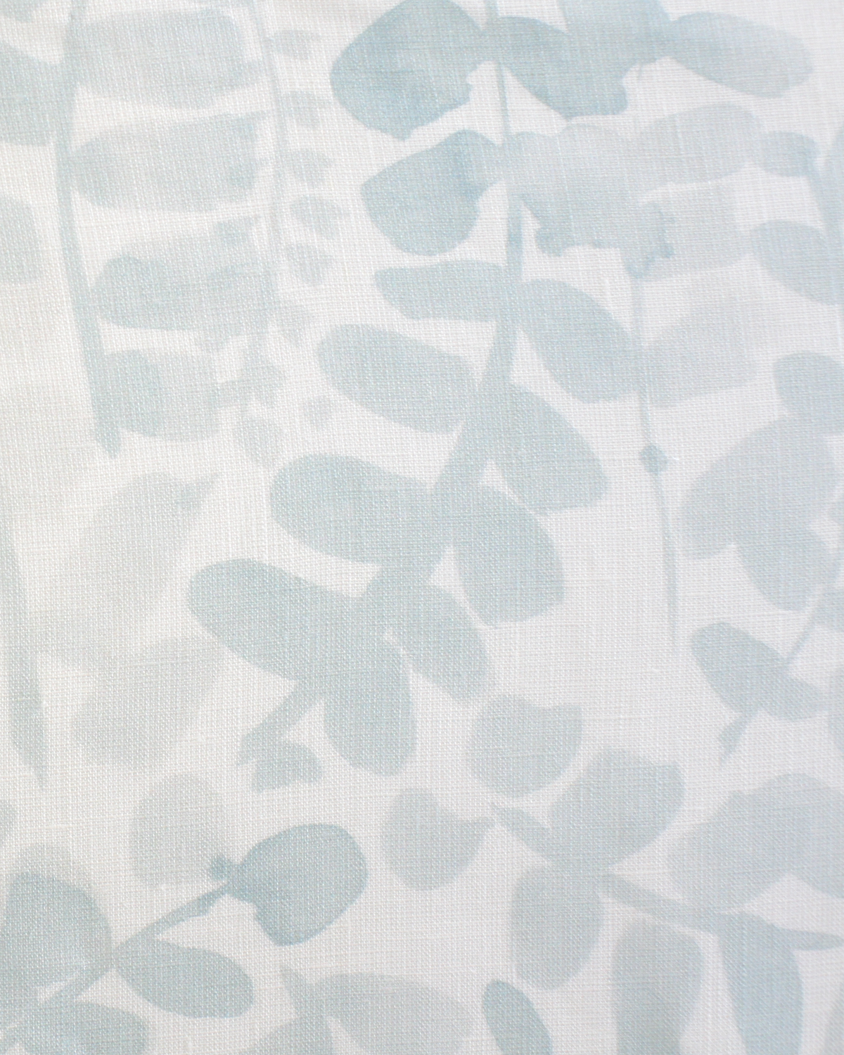 Leafy Vines Sheer Fabric in Light Blue