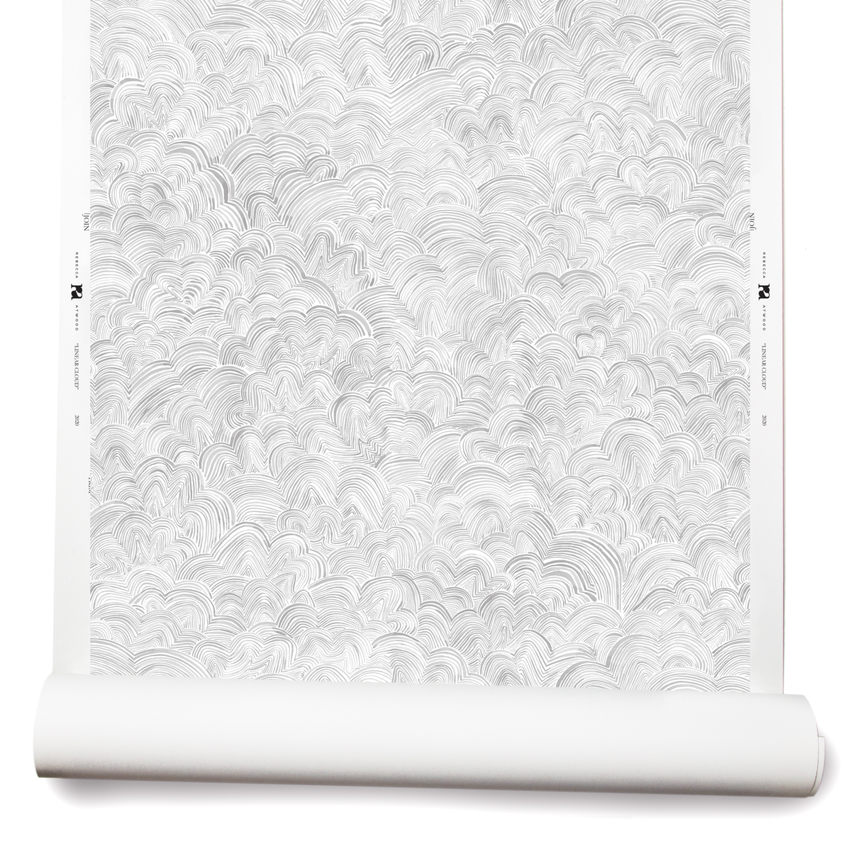 Linear Cloud Wallpaper in Gray