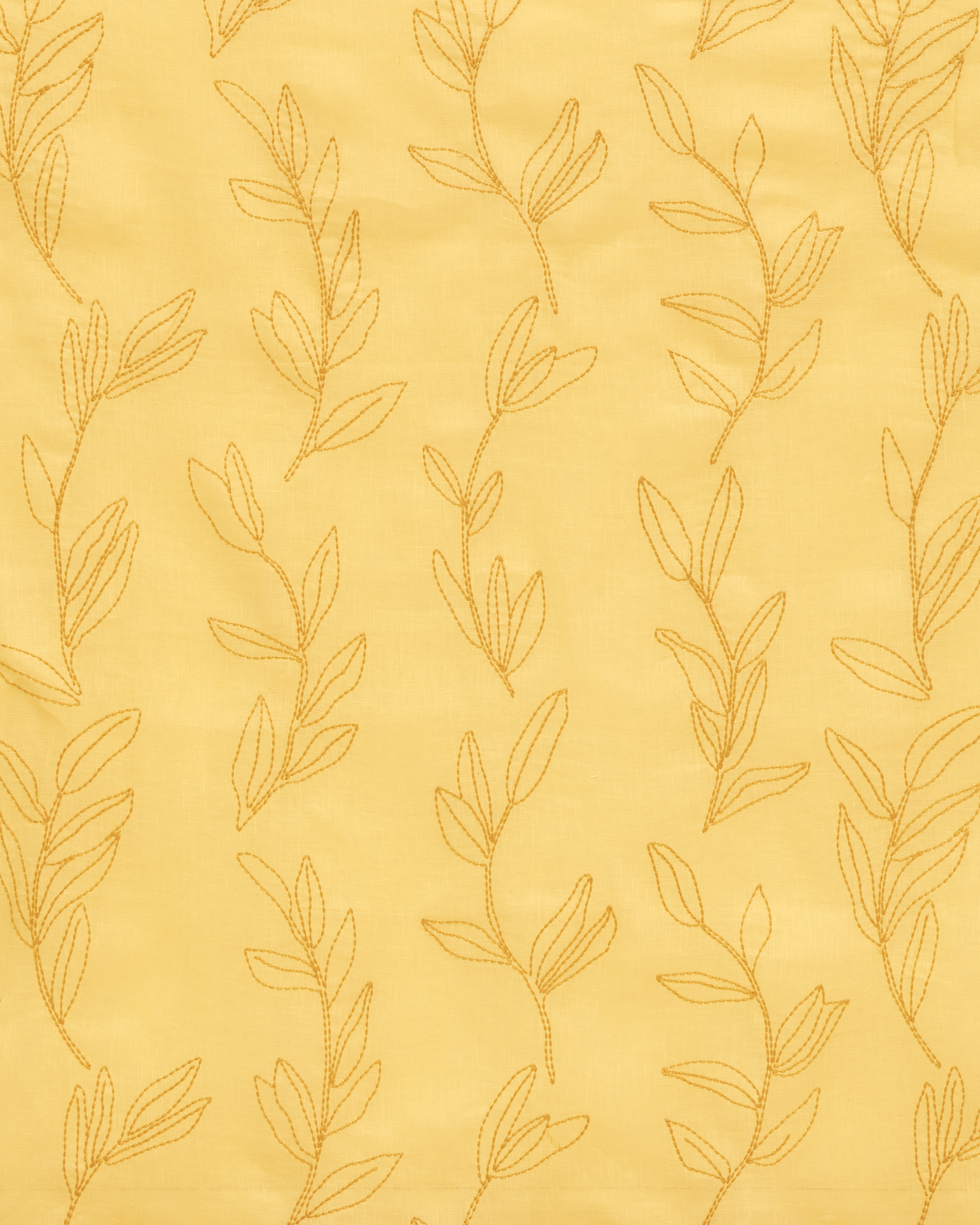 Linear Stem Sheer Fabric in Yellow