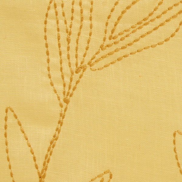 Linear Stem Sheer Fabric in Yellow