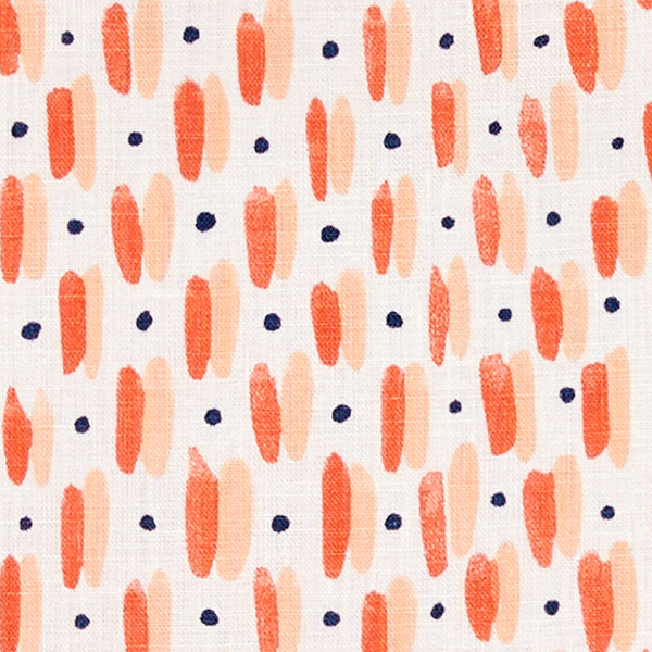 Marconi Fabric in Coral/Navy
