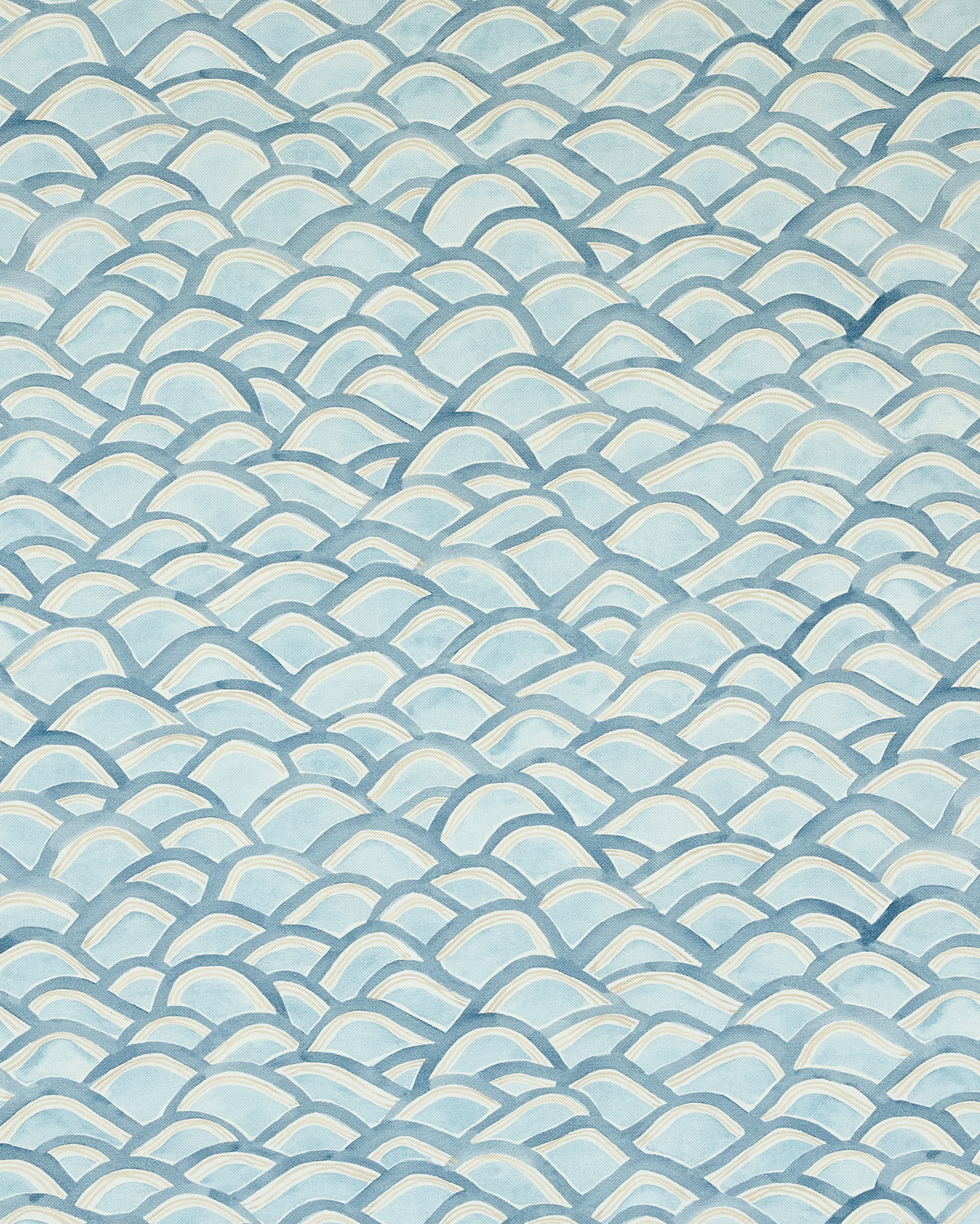 Mountains Fabric in Light Blue