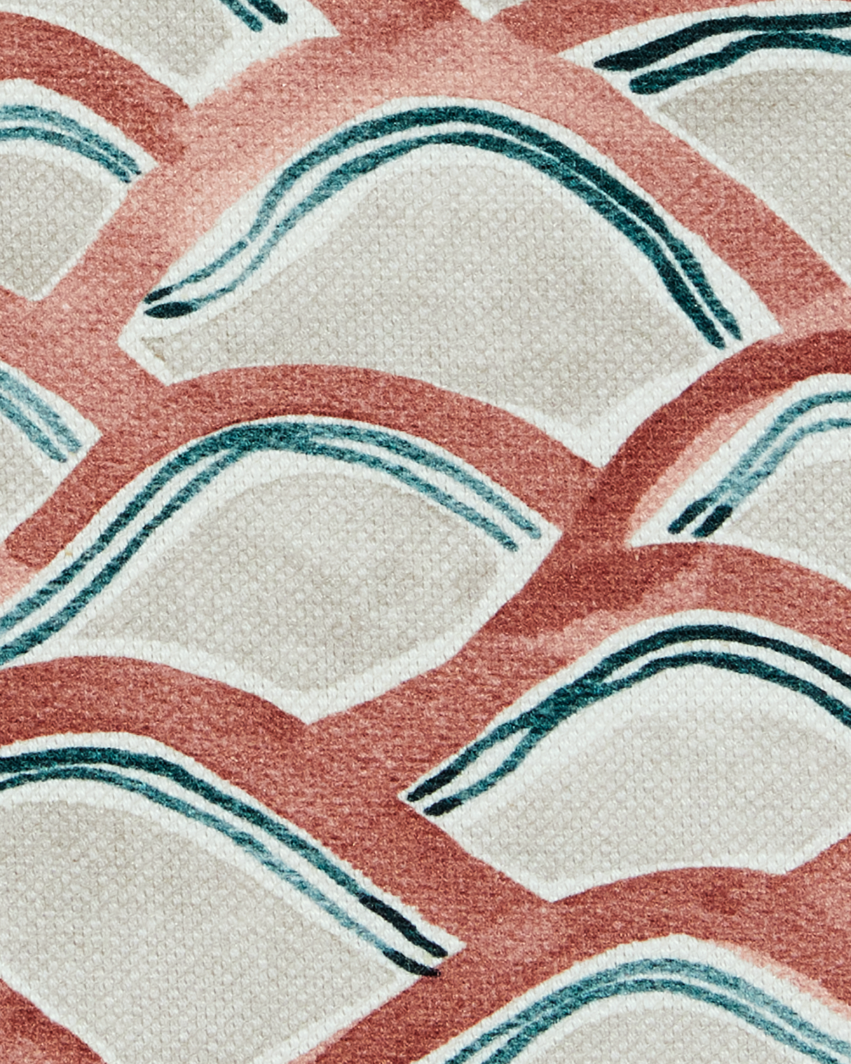 Mountains Fabric in Rose/Marine