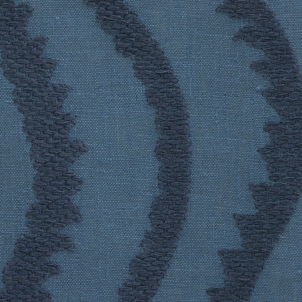 Notched Vines Sheer Fabric in Washed Navy
