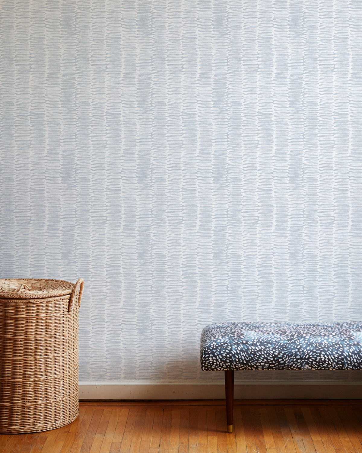 Scribble Wallpaper in Pale Blue