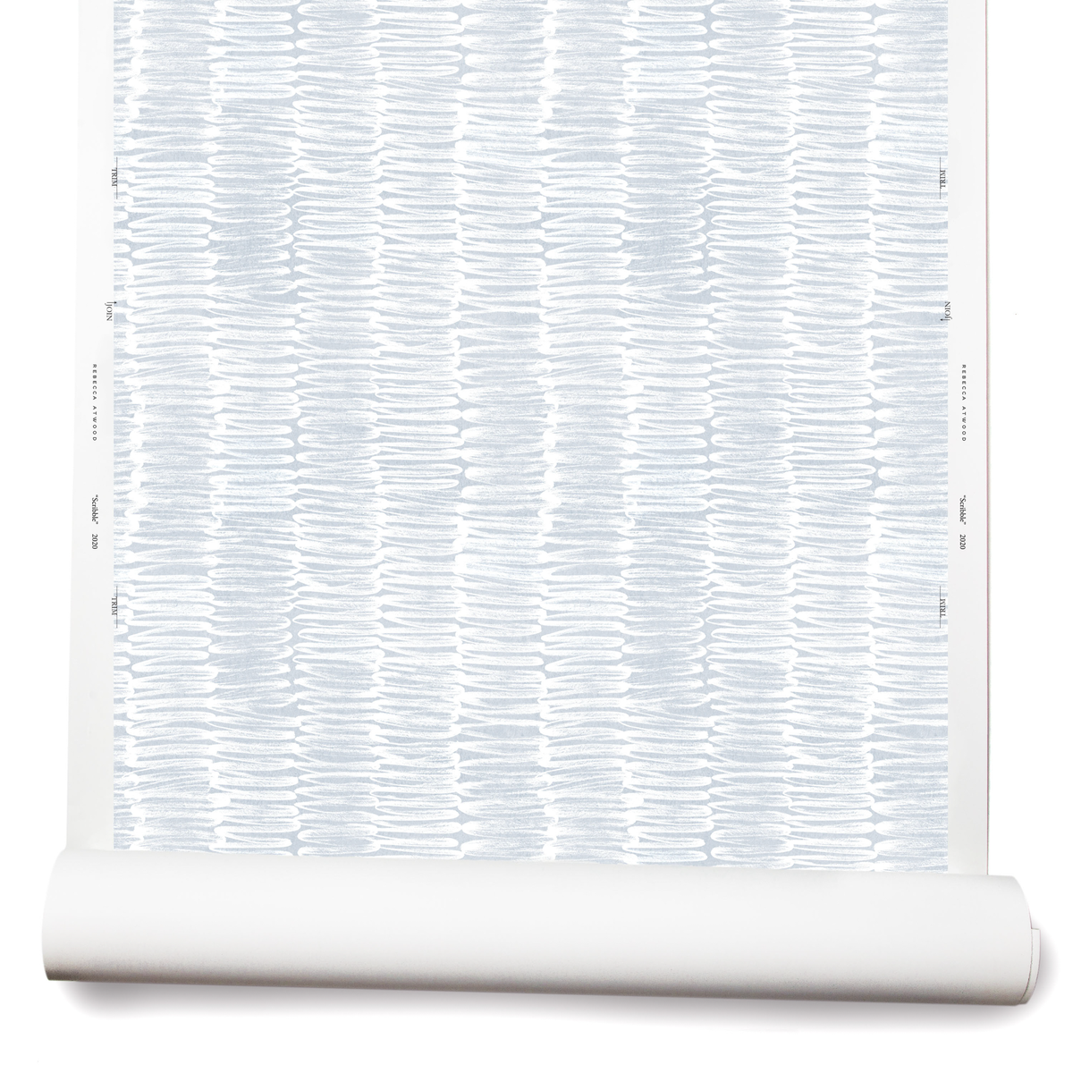 Scribble Wallpaper in Pale Blue