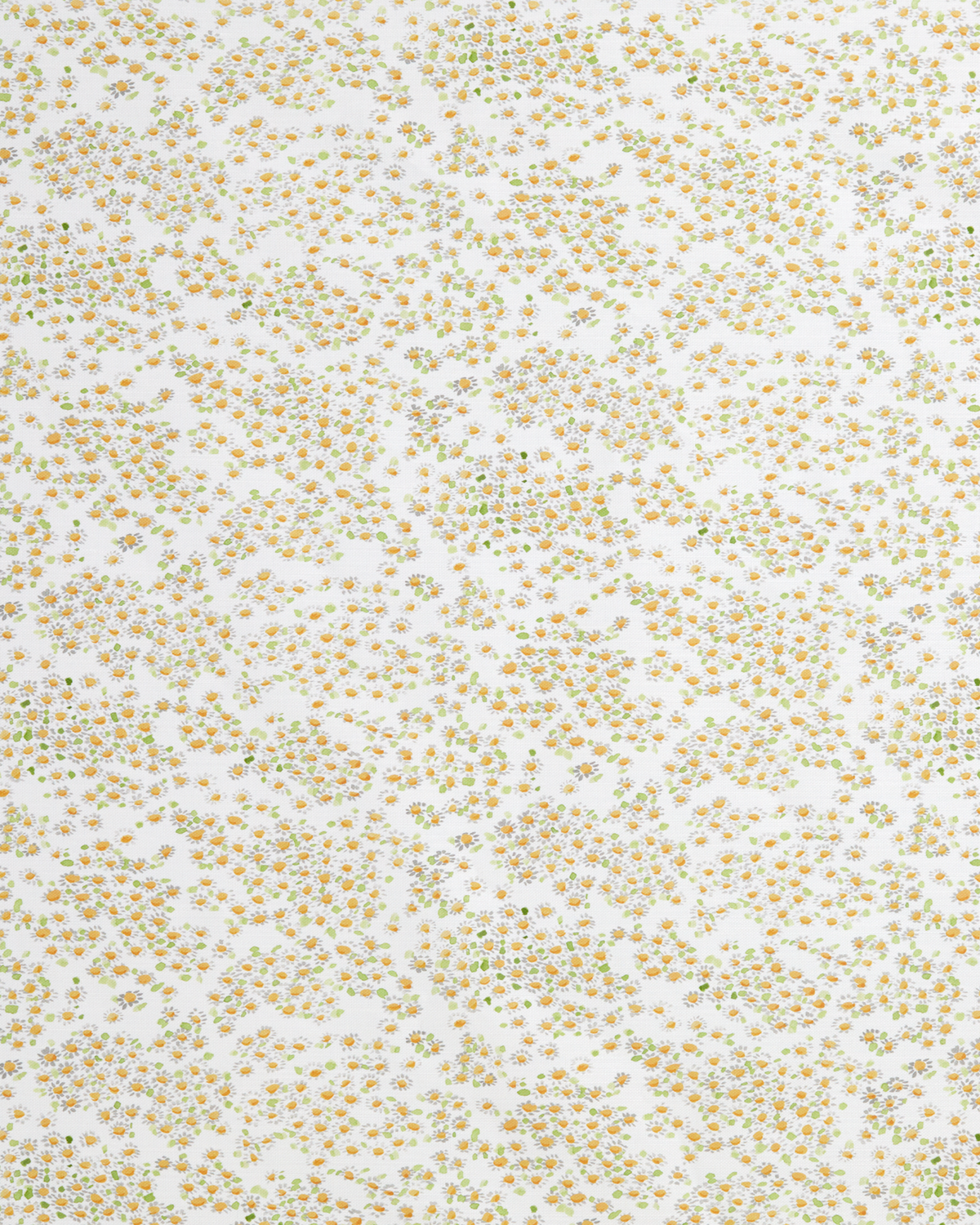 Small Daisy Fabric in Gray/Yellow
