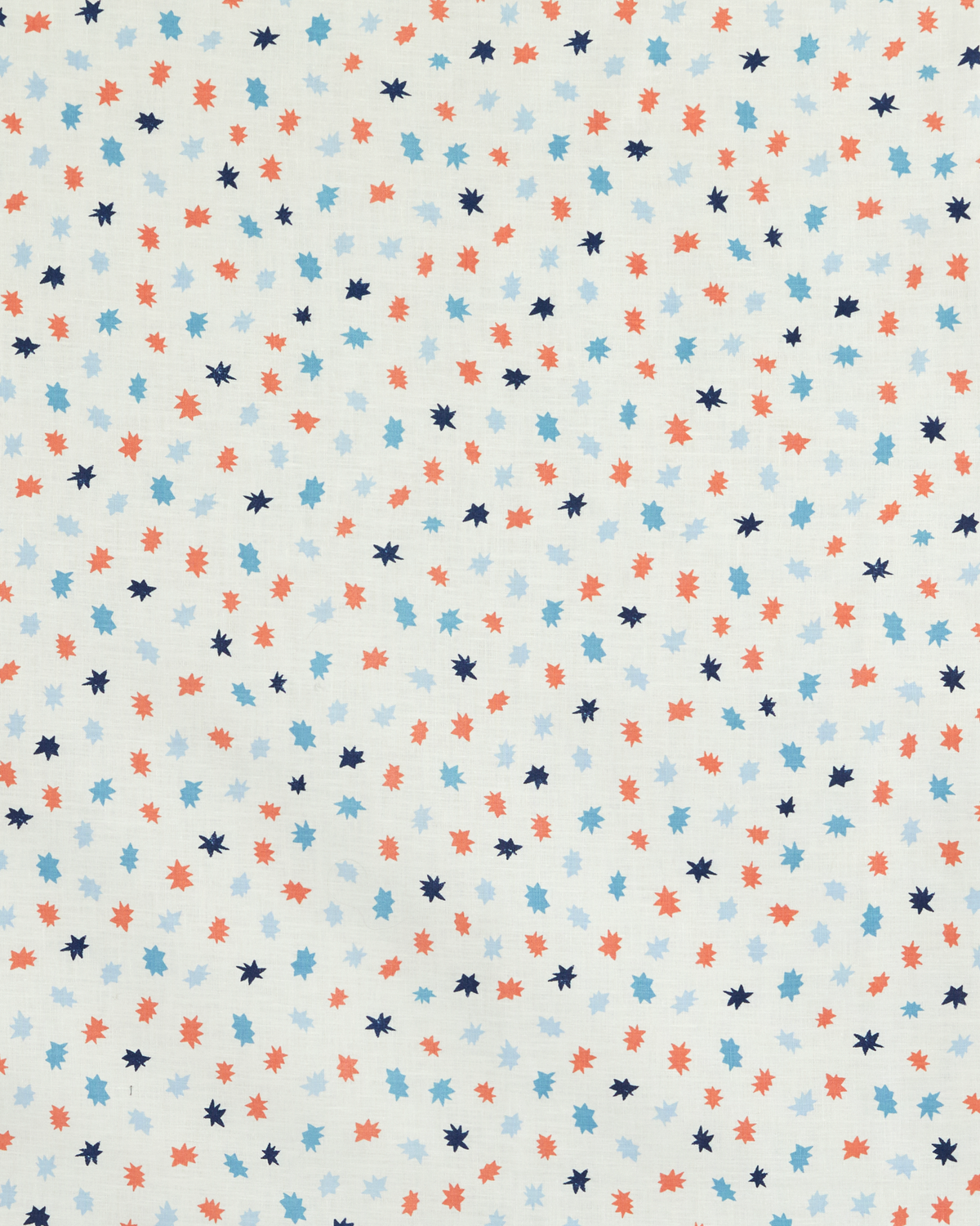 Stars Fabric in Sky/Tomato