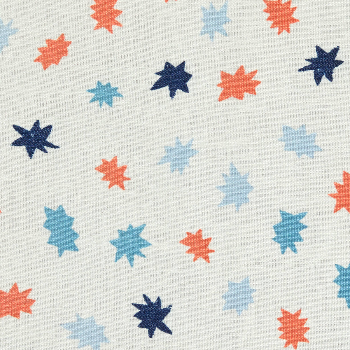 Stars Fabric in Sky/Tomato