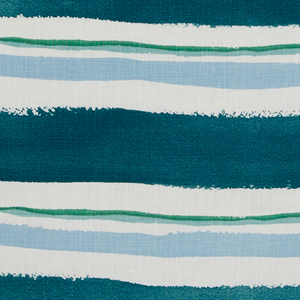 Summer Stripe Fabric in Multi Marine