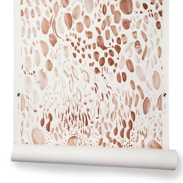 Blooms Wallpaper in Blushing Taupe