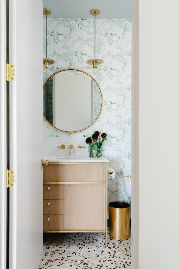 Marble in Soft Jade Wallpaper