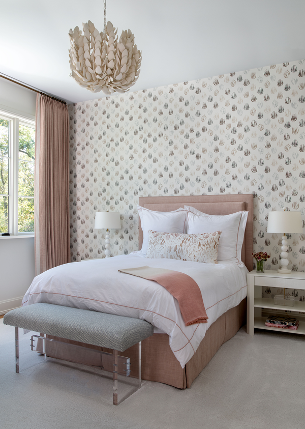 Blooms in Blushing Taupe Pillow