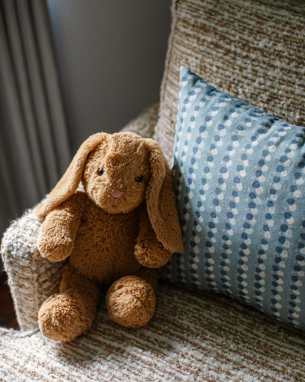 Dotted Lines Pillow in Light Blues