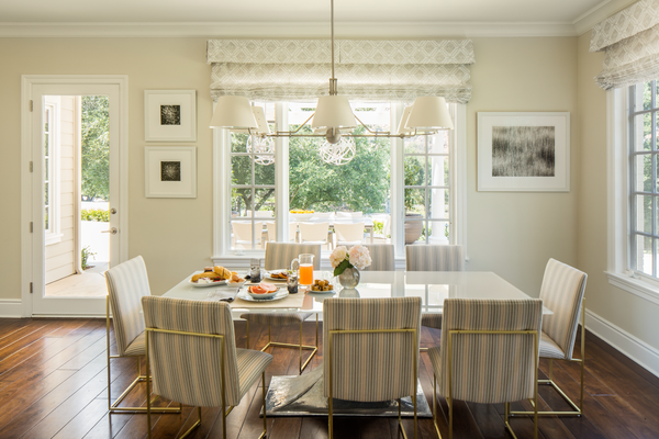 Ombré Stripe in Taupe-Gray Upholstery