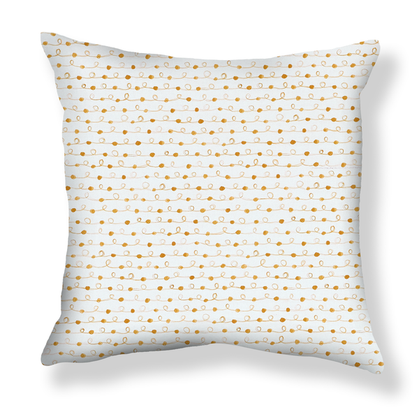 Beaded Ribbon Pillow in Goldenrod