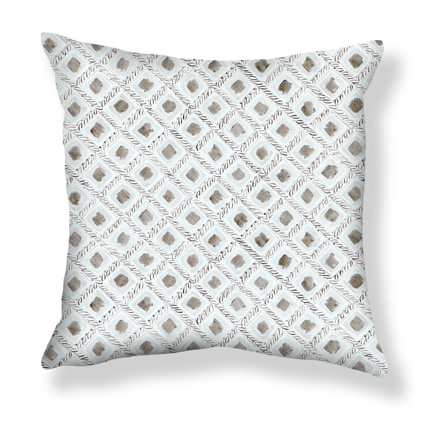 Braided Diamonds Small Pillow in Gray