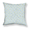 Braided Diamonds Small Pillow in Green/Blue Image 1