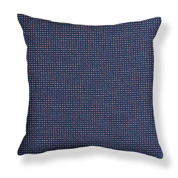 Briar Pillow in Navy / Coral