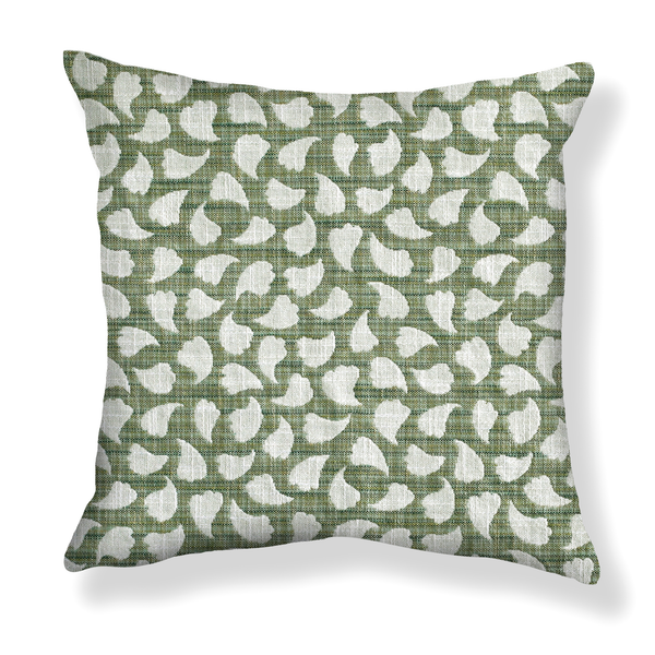 Bubbly Leaves Pillow in Green