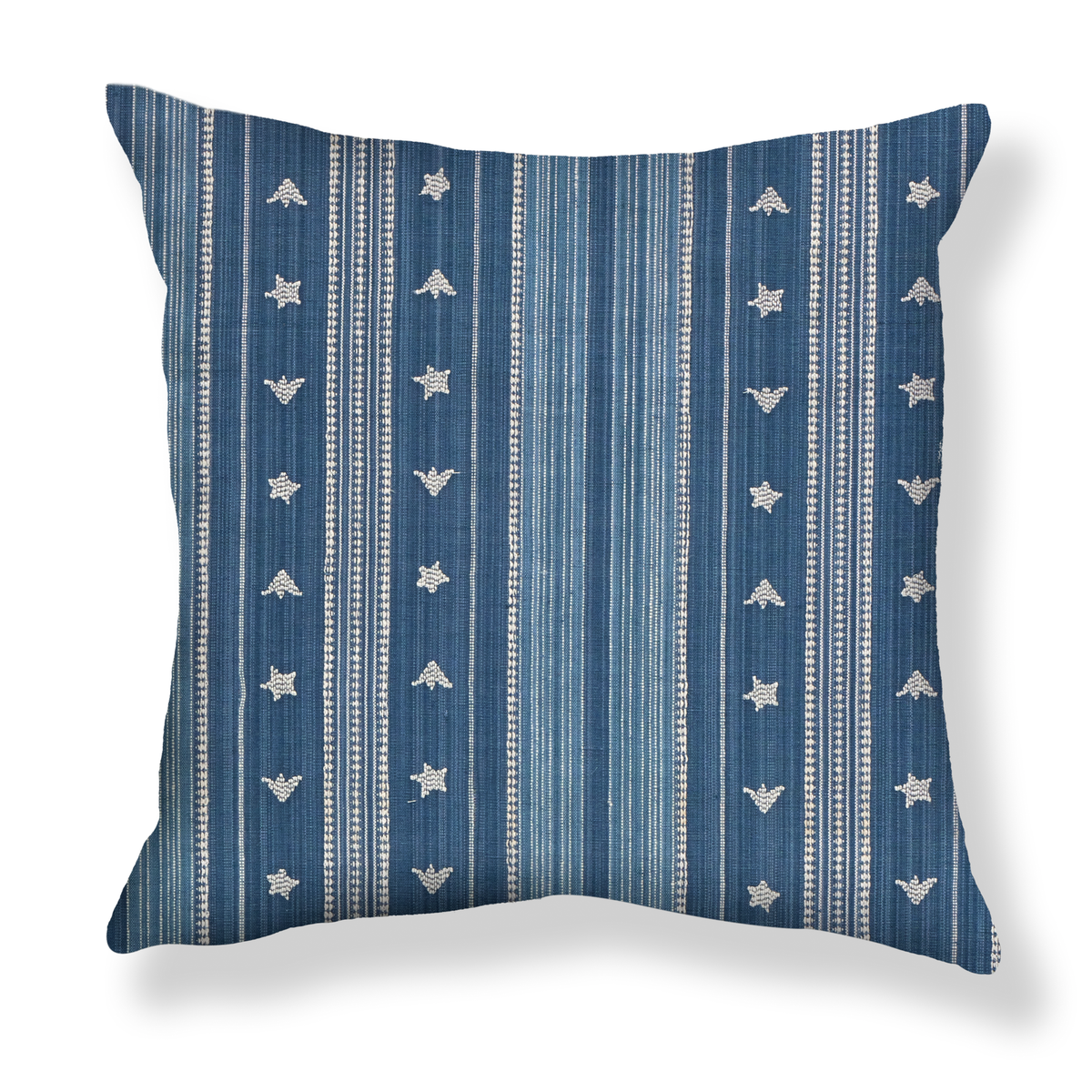 Budding Stripe Pillow in Ocean Blue