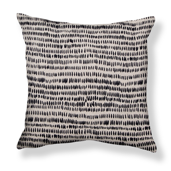 Dashes Pillow in Black/Natural